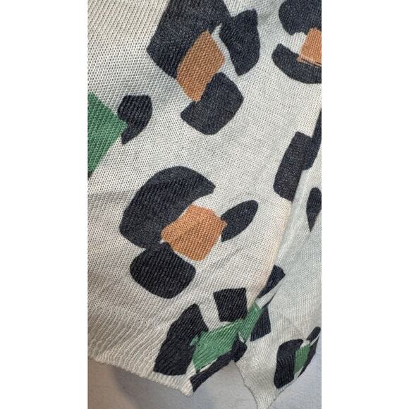 Free For Humanity Colorful Floral Animal Print Pullover Sweater Large - Picture 4 of 8